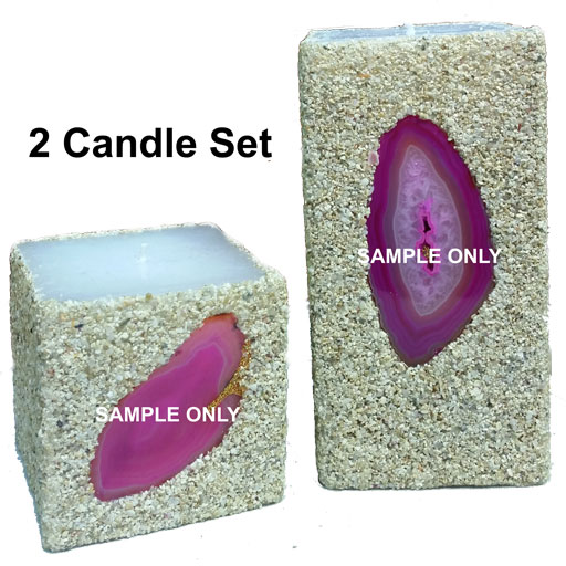 pink 2-candle set